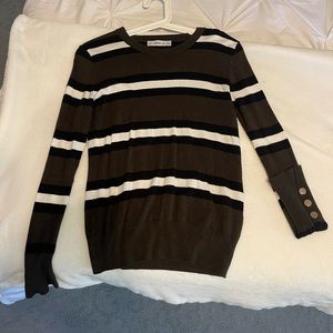 Green striped Zara sweater